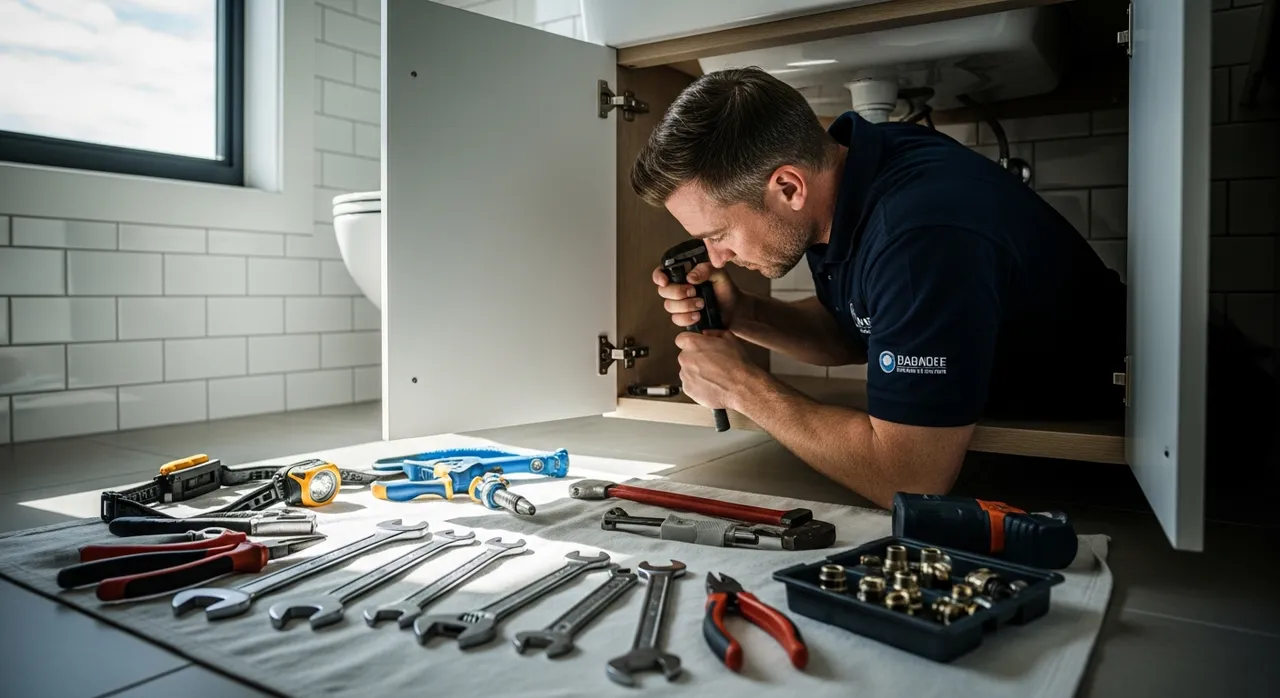 Plumber at work — RingWiz serves plumbers and trade professionals